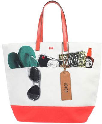 Anya Hindmarch Print Canvas Tote Bag - Lyst