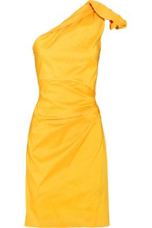 Badgley Mischka One-shoulder Shantug Dress - Lyst