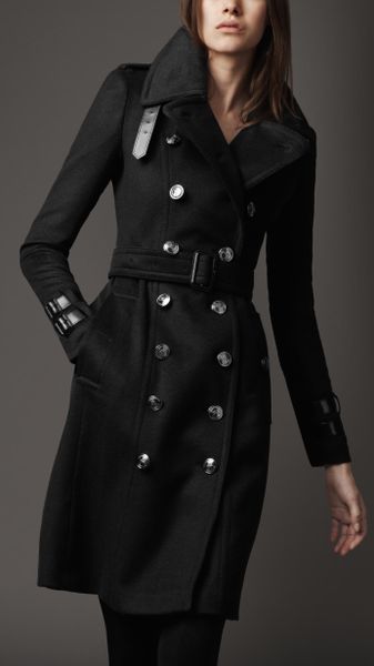 Burberry Regimental Wool Trench Coat - Lyst