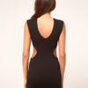 Asos Collection Asos Petite Exclusive Dress with Cut Out Sides and Pleat Neck Detail in Black - Lyst