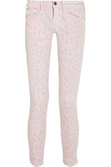 Current/Elliott The Stiletto Leopard-print Low-rise Skinny Jeans - Lyst