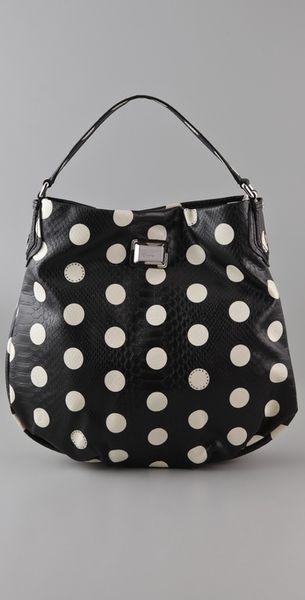 Marc By Marc Jacobs Dotty Snake Hillier Hobo in Black - Lyst