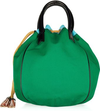 Meredith Wendell Color-blocked Canvas Bucket Tote - Lyst