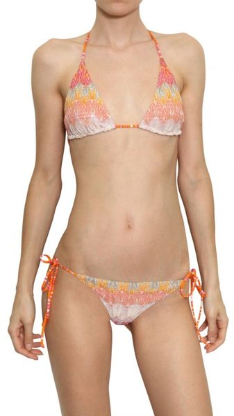 Missoni Leaf Cotton Viscose Knit Bikini Bathing - Lyst