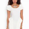 Nasty Gal Victoria Peplum Dress  Cream in White (cream) - Lyst