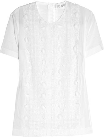  Mitsou Embroidered Cotton-blend Top 
