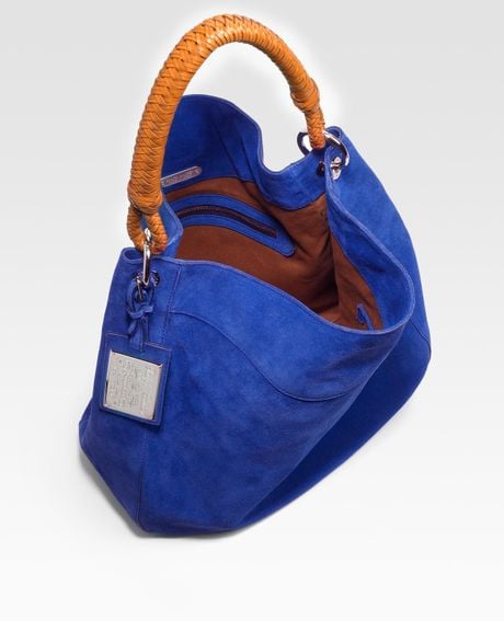 ralph lauren suede hobo bag