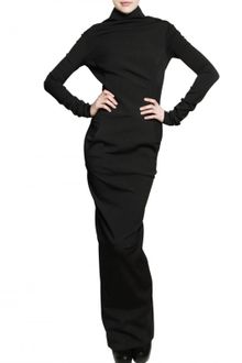 Rick Owens Long Crepe Dress - Lyst
