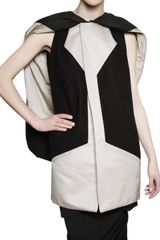 Rick Owens Wool Cloth & Nylon Patchwork Down Jacket