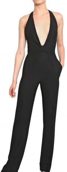 Valentino Silk Cady Jumpsuit - Lyst