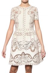 Valentino Cotton Guipure De Flandre Dress