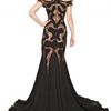 Alexander Mcqueen Lace Viscose On Georgette Dress in Black - Lyst