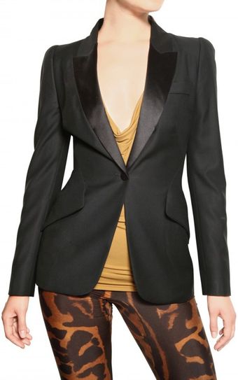  Satin Lapel Cool Wool Tuxedo Jacket 
