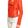 Antonio Croce Soft Nappa Biker Leather Jacket in Red - Lyst