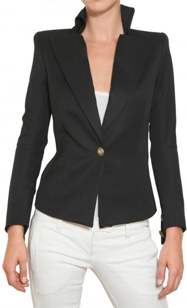 Balmain Cool Wool Jacket in Black - Lyst