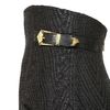 Balmain High Waisted Raffia Skirt in Black - Lyst