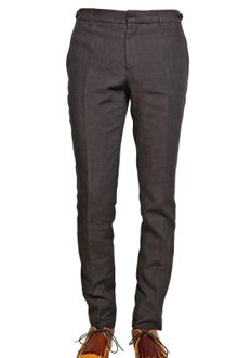 Burberry Prorsum 17cm Chambray Linen Skinny Fit Trousers - Lyst