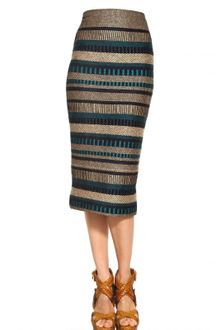 Burberry Prorsum Stretch Cotton Viscose Skirt - Lyst