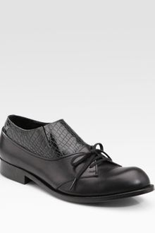 Comme Des Garçons Crocodile and Leather Oxfords - Lyst