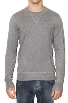 Dolce & Gabbana Cashmere and Cotton Knit Sweater - Lyst