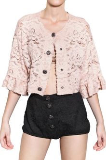 Dolce & Gabbana Jewelled Cotton Lace Jacket - Lyst