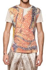 John Galliano Samurai Print Cotton Jersey T-shirt