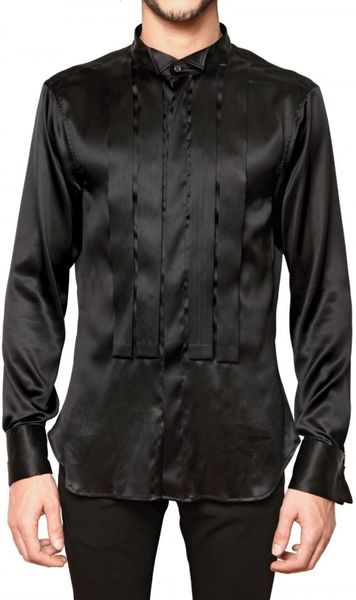 black silk shirt for men