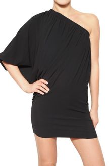 Lanvin Gathered Lycra One Sleeve Dress - Lyst