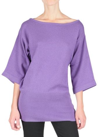 Laura G Brushed Knit Kimono Dress - Lyst