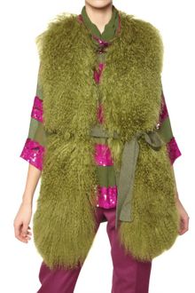 Maurizio Pecoraro Mongolian Fur and Wool Vest Fur Coat - Lyst