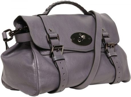 Mulberry Alexa Soft Buffalo Leather Satchel in Gray (grey) - Lyst