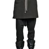 Rick Owens Poplin Skirt Jersey Trousers in Black for Men - Lyst