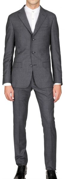 Z Zegna Mini Hounds Tooth Flannel Wool Suit - Lyst