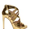 Alejandro Ingelmo 120mm Mirrored Gold Cage Sandals in Gold - Lyst