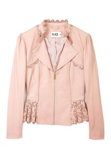 Alice By Temperley Pink Lasercut Leather Jacket - Lyst
