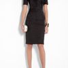 D&g Half Sleeve Contoured Satin Dress in Black - Lyst