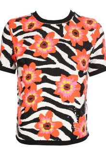 Ashish Floral Zebra Sequin T-shirt - Lyst