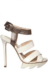 Camilla Skovgaard 120mm Metallic Leather Strap Sandals