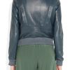 Chloé Leather Biker Jacket in Green (teal) - Lyst