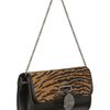 Christian Louboutin Riviera Panama Tiger Leather Clutch in Black - Lyst