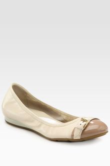 Cole Haan Air Reesa Leather and Patent Leather Ballet Flats - Lyst