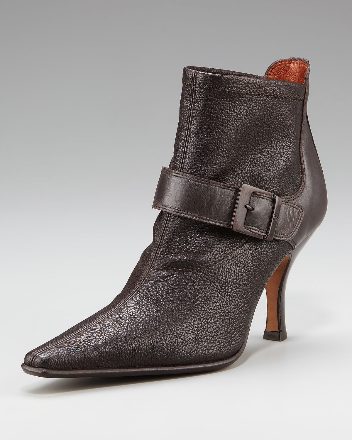 Donald J Pliner Pointedtoe Buckle Boot in Brown (espresso) Lyst