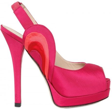 Fendi 140mm Viola Odorata Grosgrain Sandals in Purple (fuchsia) - Lyst