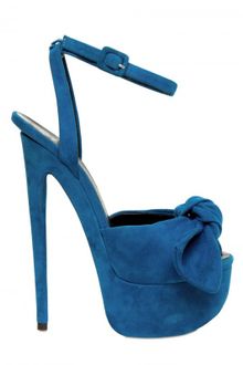 Giuseppe Zanotti 160mm Suede Bow Sandals - Lyst