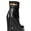 Jil Sander 110mm Calfskin Buckled Low Boot Wedges in Black - Lyst