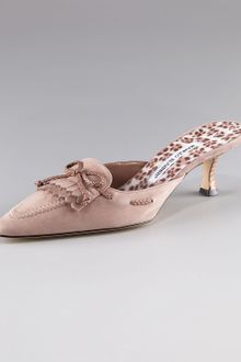 Manolo Blahnik Jubi Suede Mule - Lyst