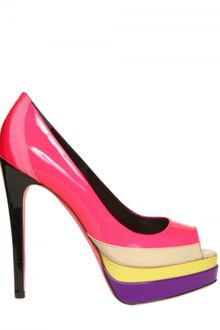 Ruthie Davis® 130mm Patent Multicolor Peep Toe Pumps - Lyst