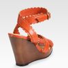 See By Chloé Scolloped Edge Wedge Sandals in Brown (rust) - Lyst