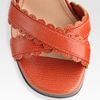 See By Chloé Scolloped Edge Wedge Sandals in Brown (rust) - Lyst