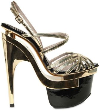 Versace 160mm Laminated Mirror Sandals - Lyst